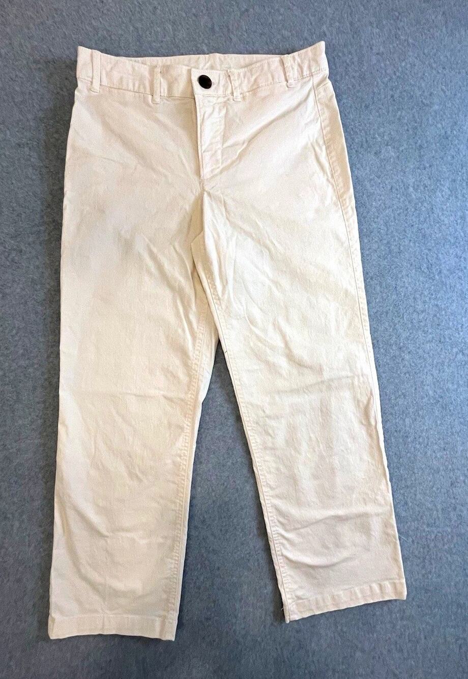 Old Navy Womens Beige Chino Pants Cotton Stretch Straight Ankle Sz 4